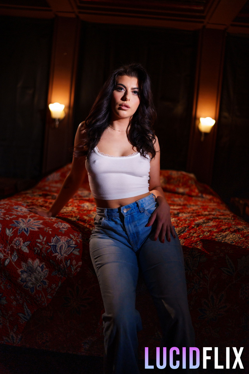 Gal Ritchie at 24 Years Old: Room 10 (LucidFlix, 2025) Brunette All Natural Jeans Casual